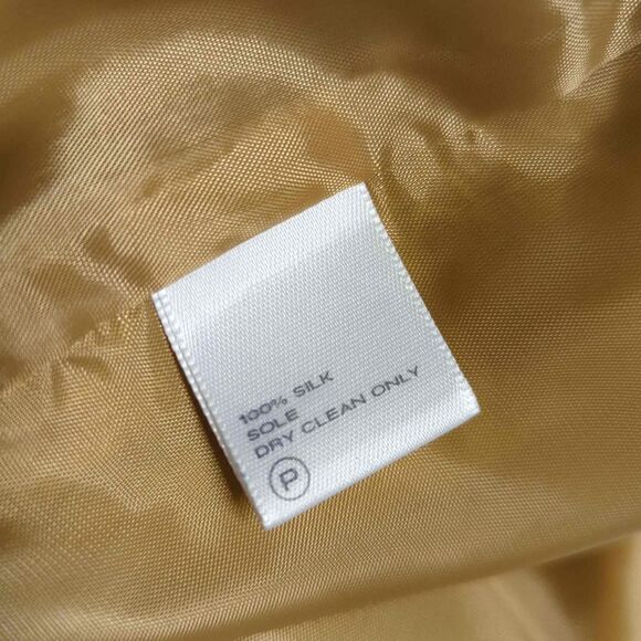 𝅺lafayette 148 Gold Brocade Fringe Silk Skirt Woman's Size 6 Knee‎ Length - Picture 12 of 14